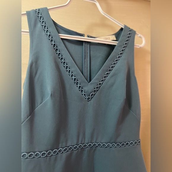 🔴 LOFT blue sleeveless dress size 0 flowy fun summer casual dressy - Picture 2 of 8